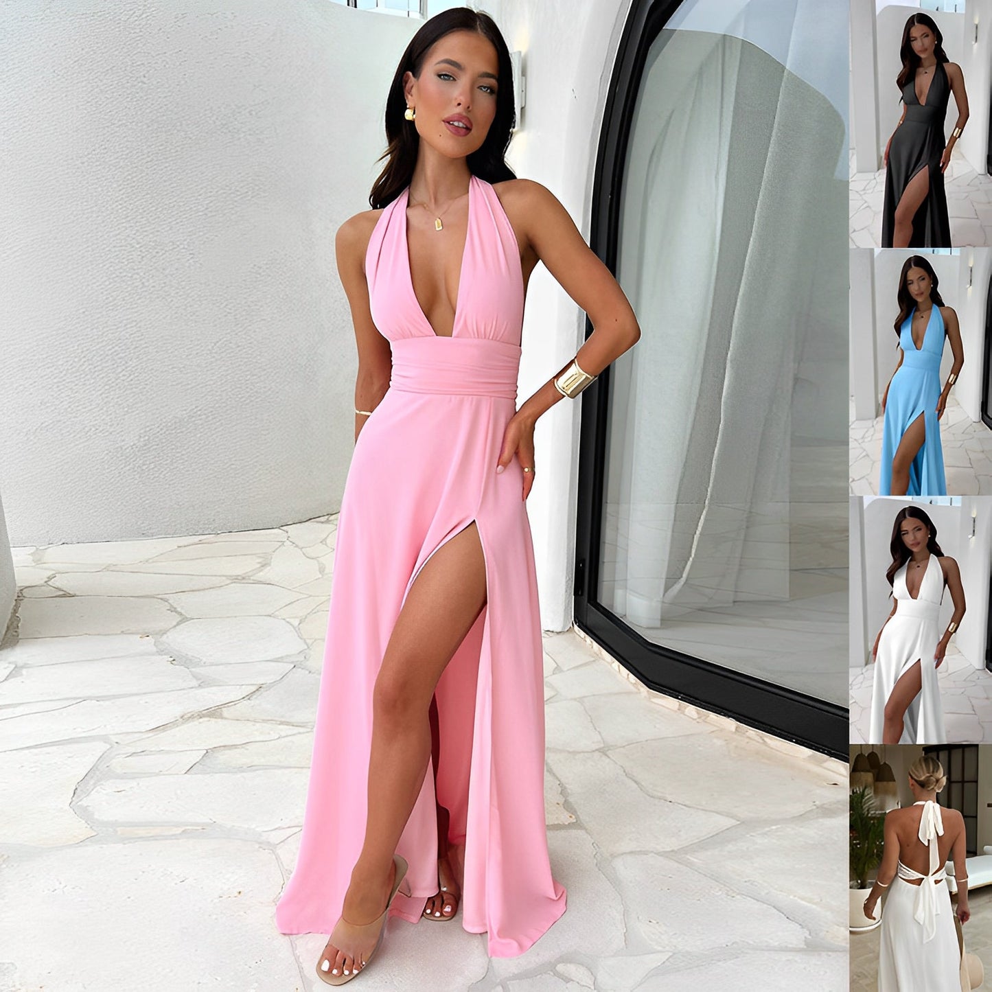 Clemency - Abito alla moda halter per donne