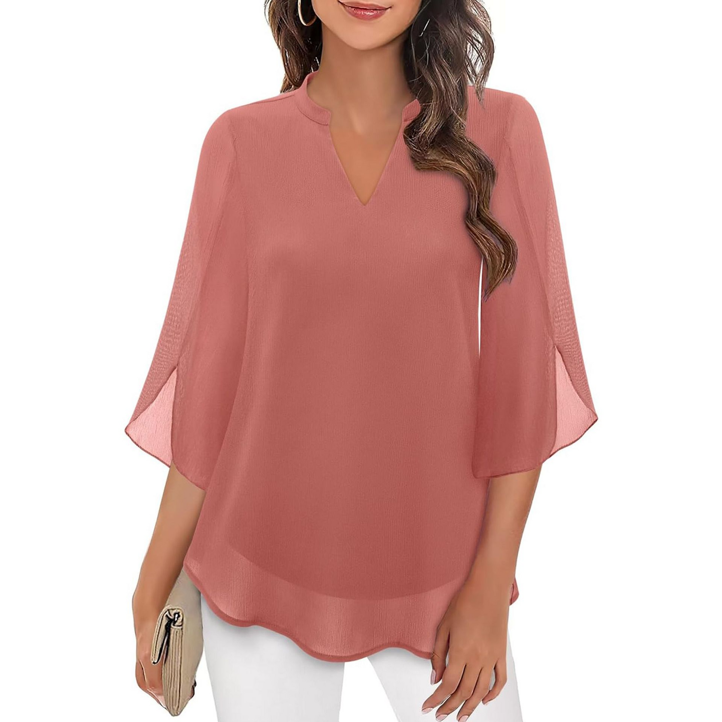 Ella - Blusa comoda con maniche aperte