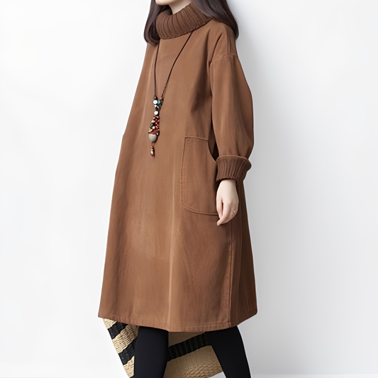 Elouise - Abito in velluto a coste con tasche per donne