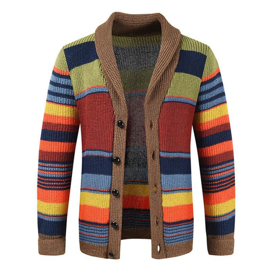 GARRY™|CARDIGAN RETRÒ A STRISCE 