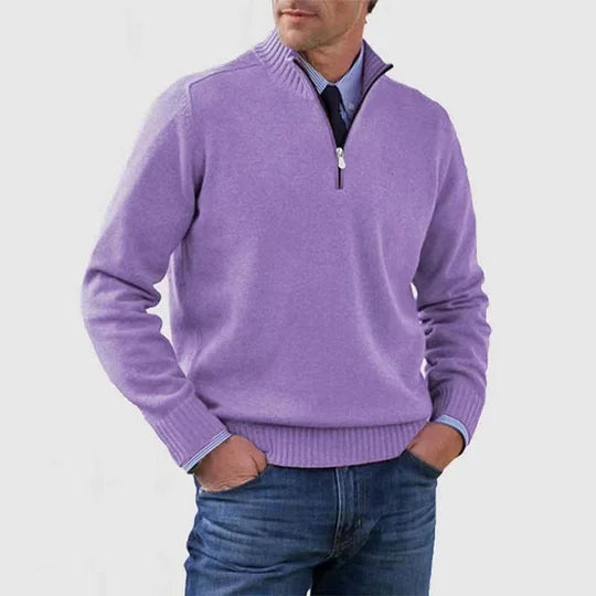 DERRICK™|MAGLIONE CON MEZZA ZIP