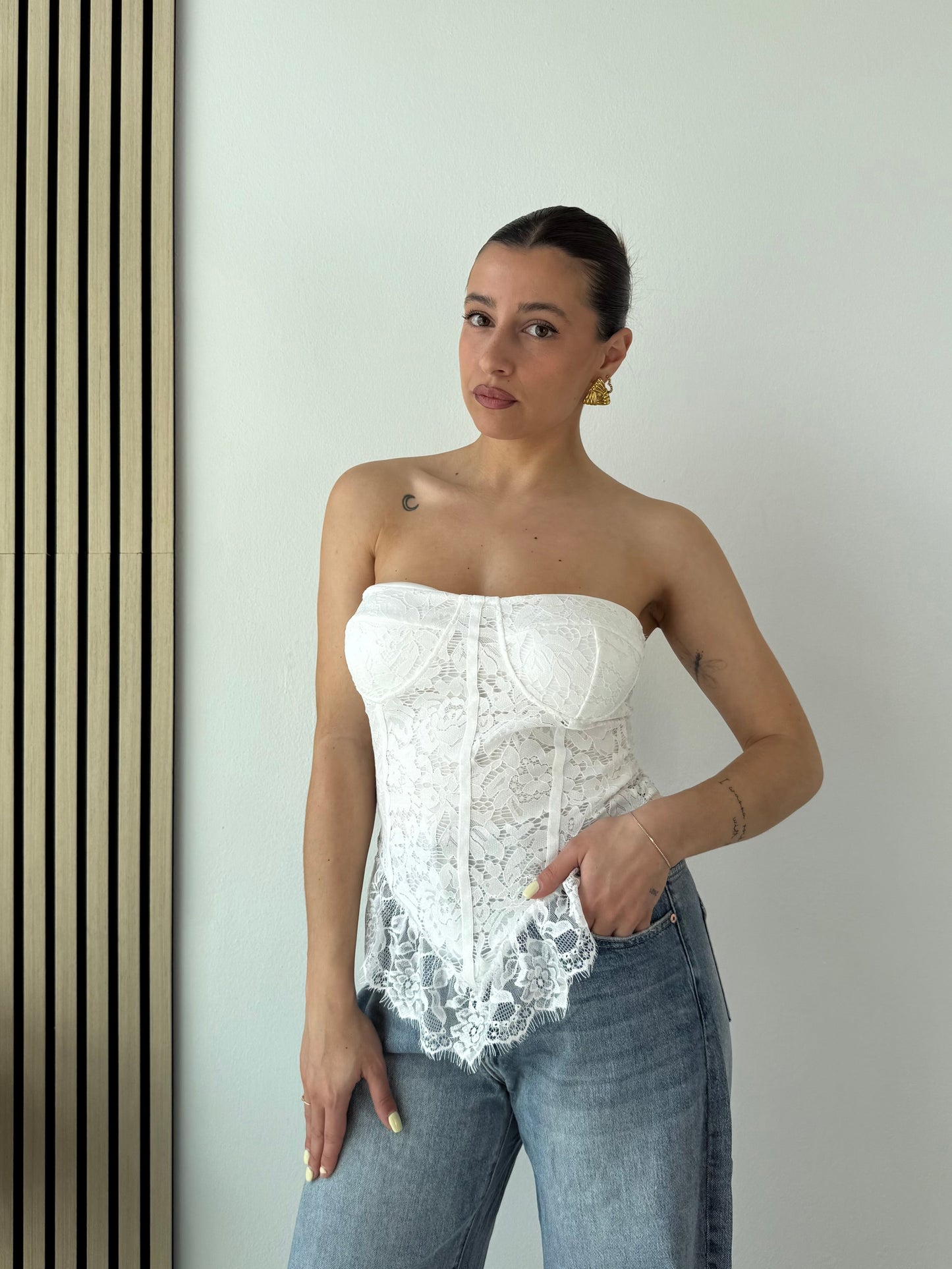 Lace bandeau bralette