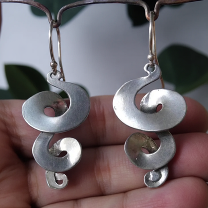 Sterling Silver Vintage Spiral Earrings