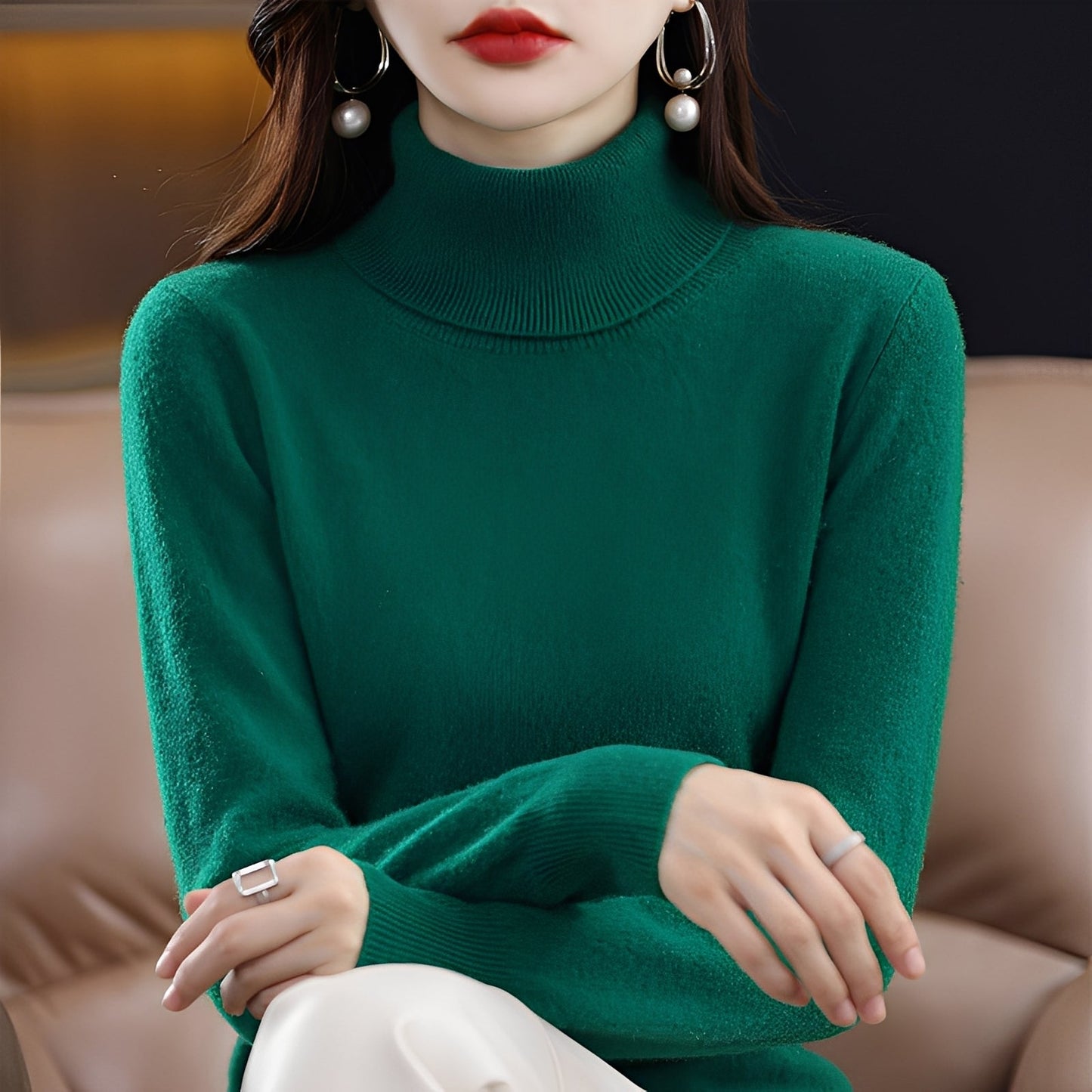 Jocelin - Maglione dolcevita sottile per donne 