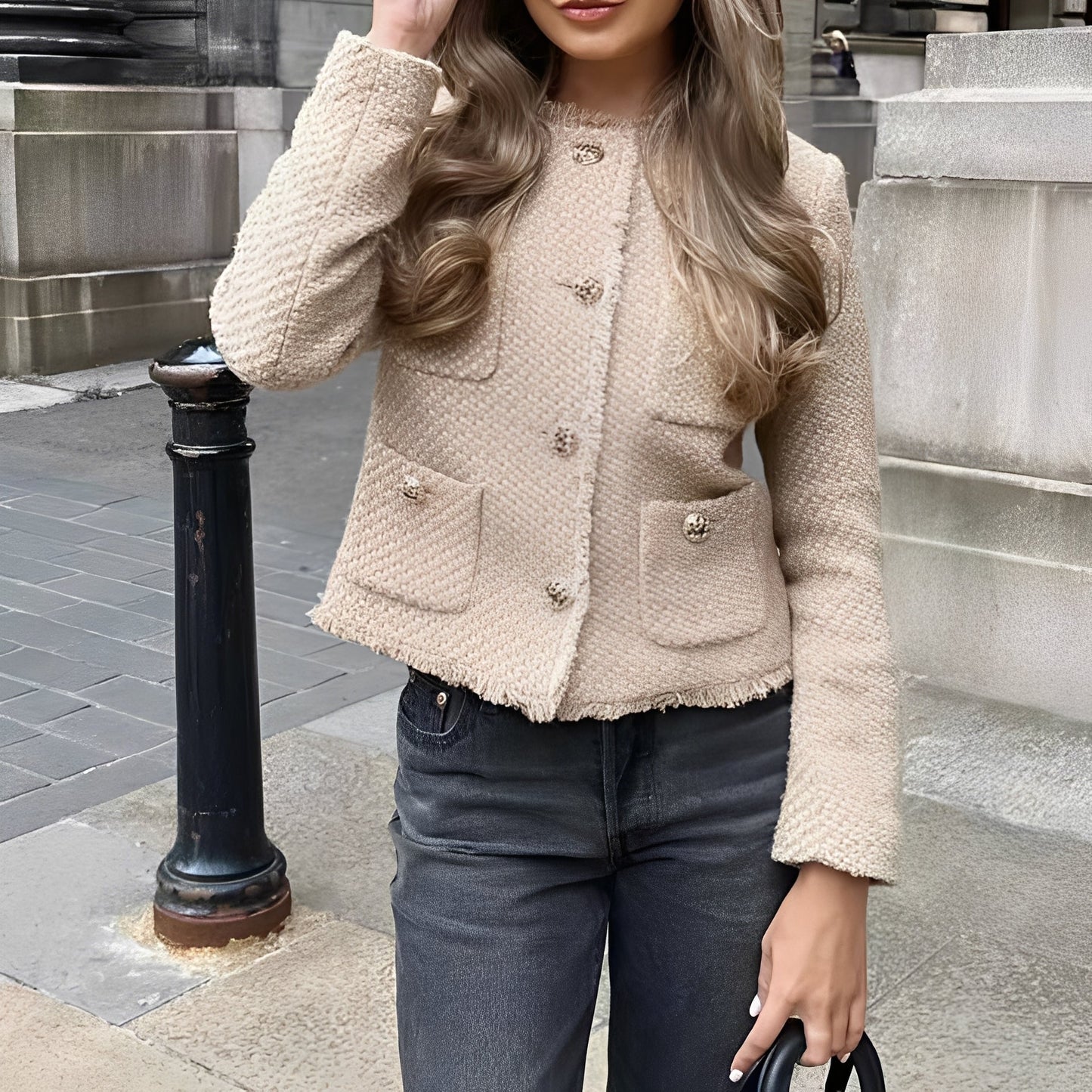 Samantha - Giacca in Tweed di Lana Elegante per Donne
