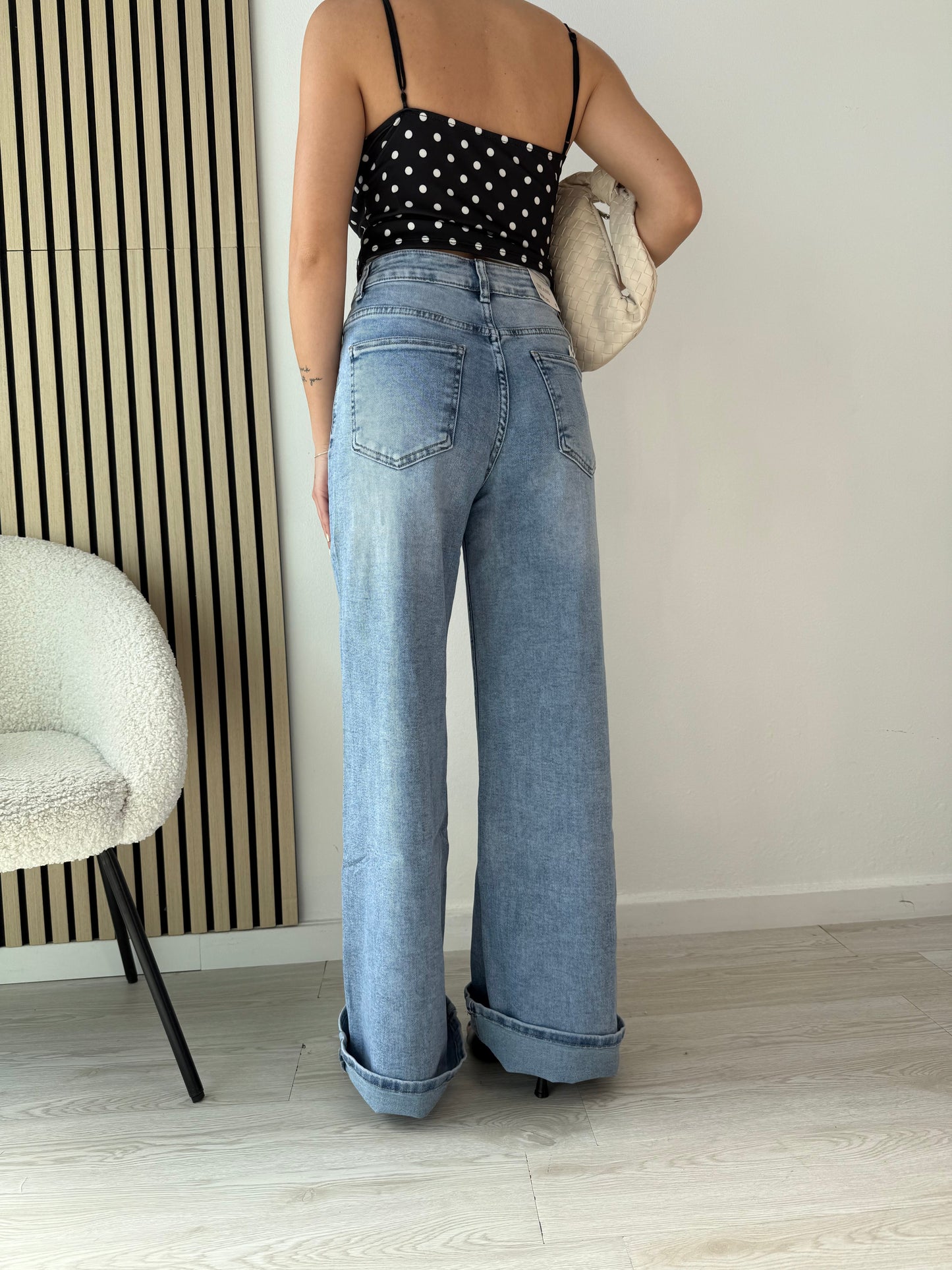 Jeans palazzo extra lunghi