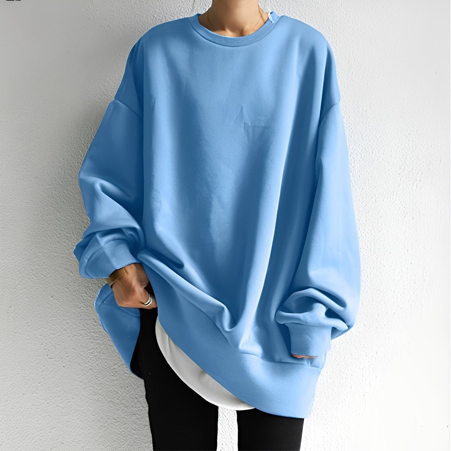 Andrina - Maglione oversize con scollo rotondo per donne