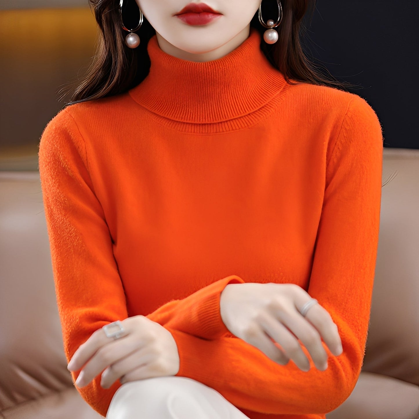 Jocelin - Maglione dolcevita sottile per donne 