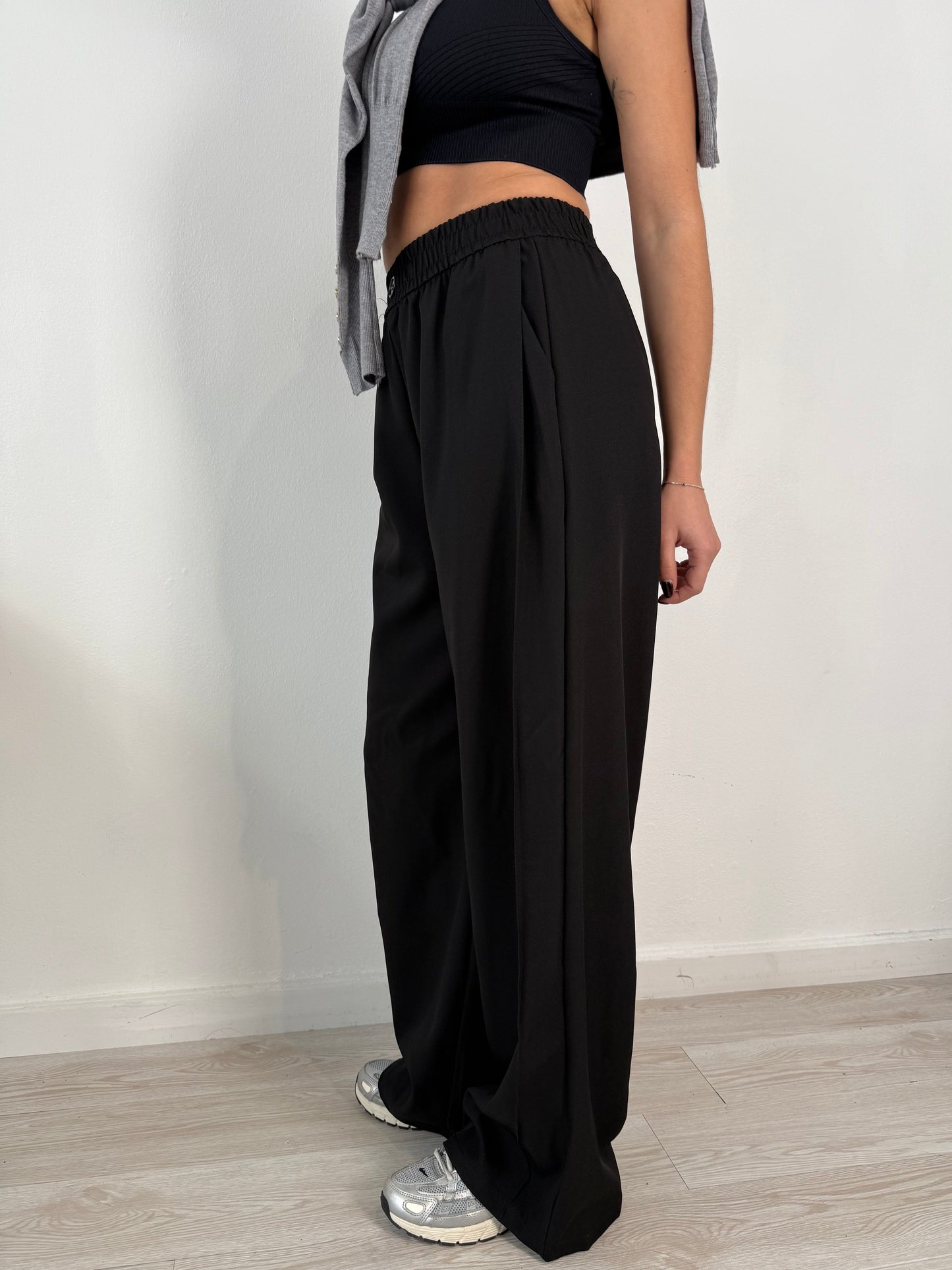 Pantalone palazzo con elastico