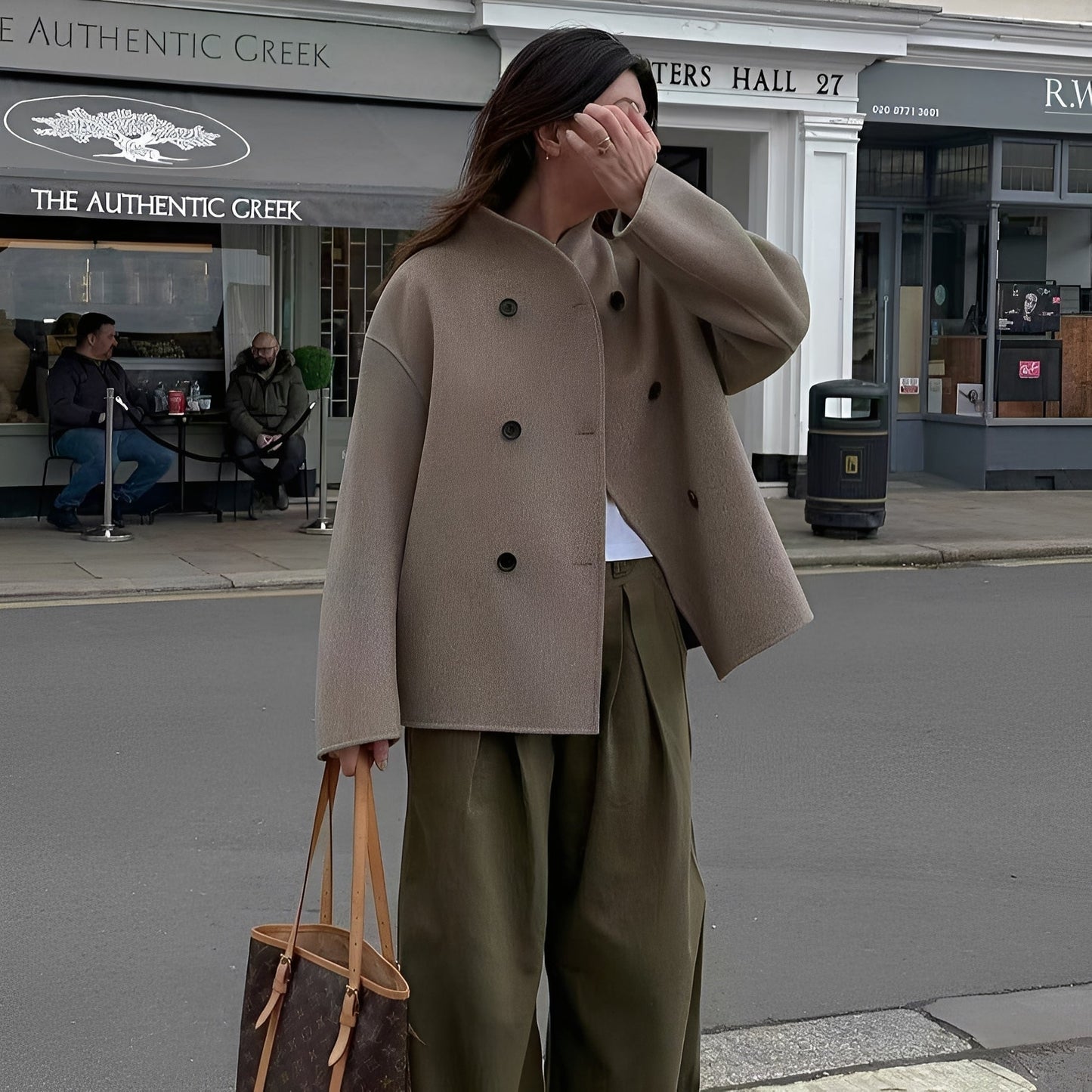 Eustacia - Giacca doppiopetto ampia per donne