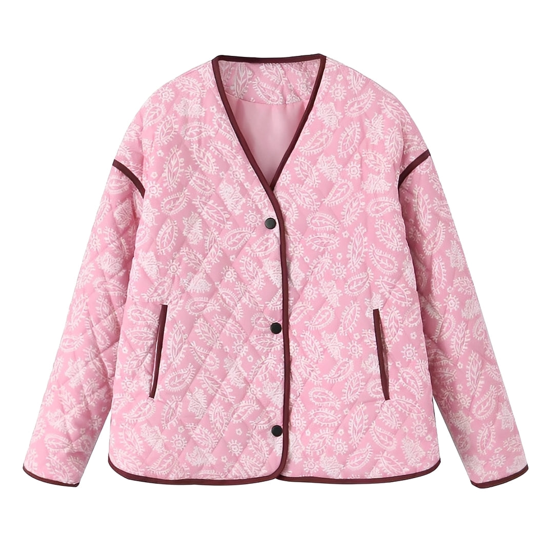 Katelyn - Giacca trapuntata patchwork casual per donne 
