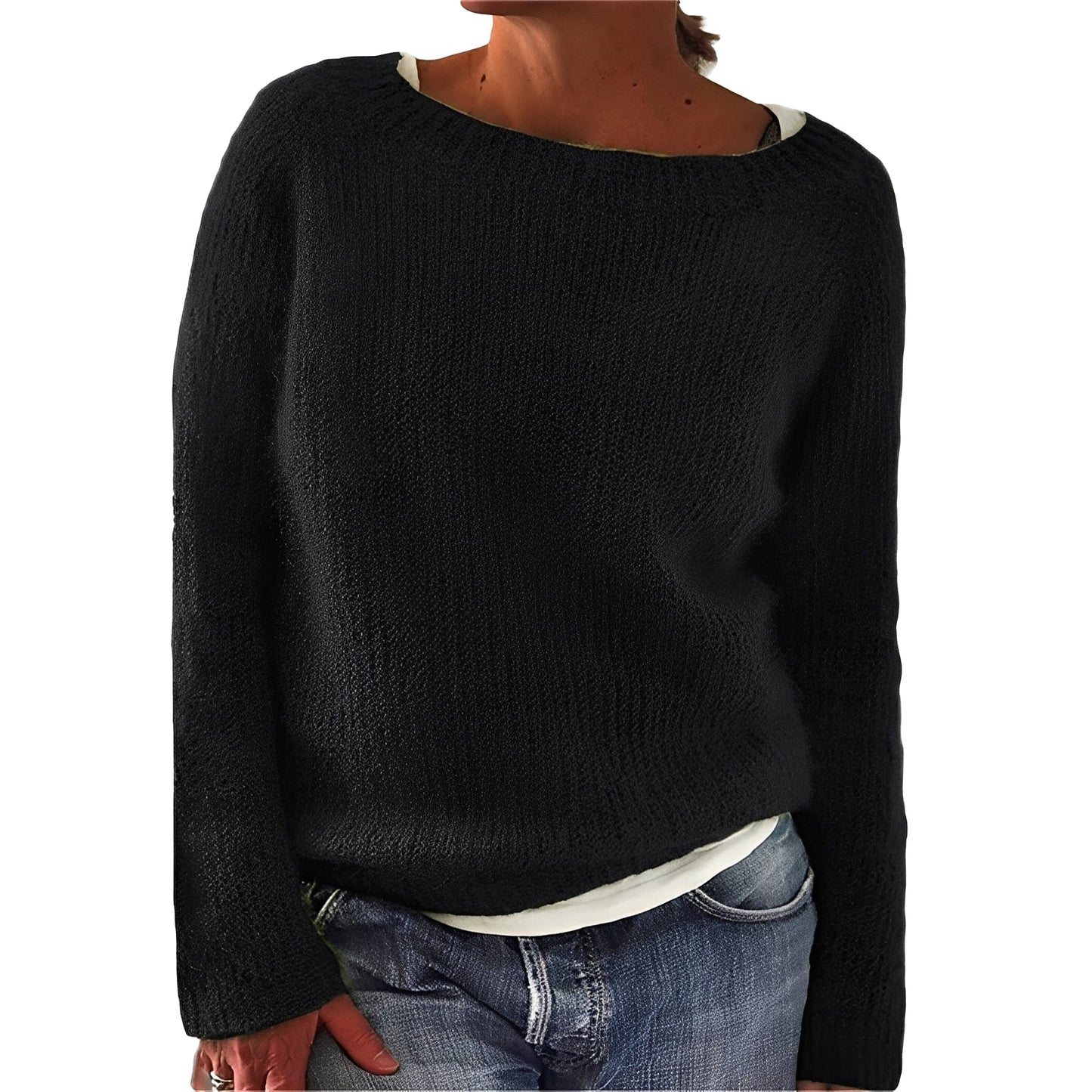 Angelia - Maglia casuale e calda in morbida maglia per donne
