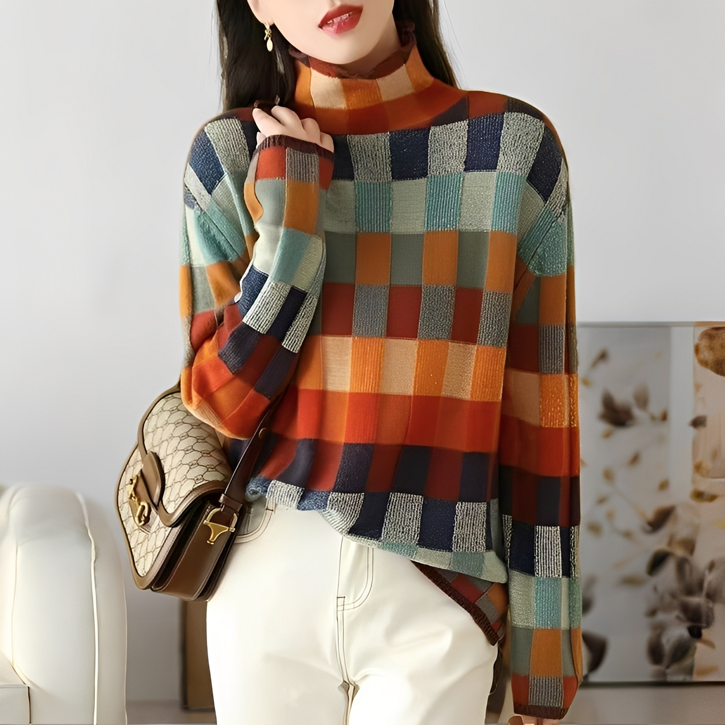 Jacklyn - Maglione casuale e colorato in cashmere per donne 