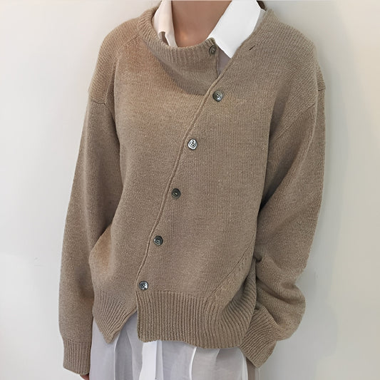 Arianna - Giacca di cashmere morbida con bottoni per donne