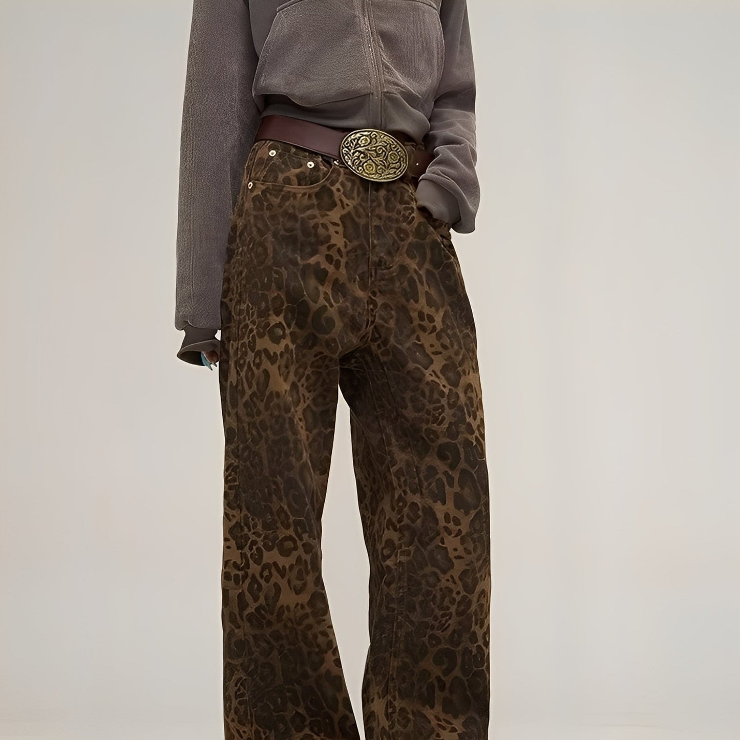 Felecia - Jeans baggy stampate eleganti per donne