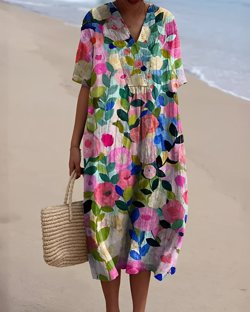 Romilly - Abito estivo con stampa colorata per donne