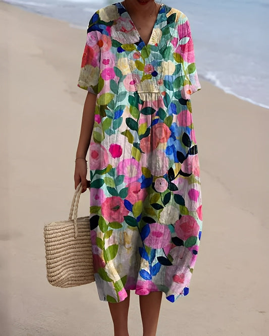 Romilly - Abito estivo con stampa colorata per donne