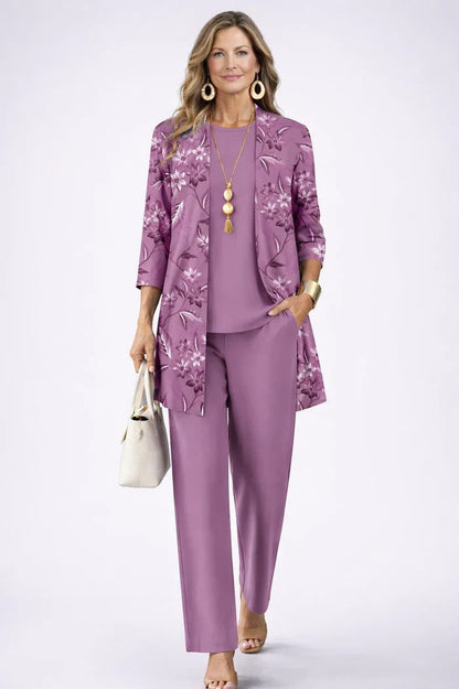 Carmen™ | Completo 3 Pezzi Elegante con Cardigan Lungo e Pantaloni