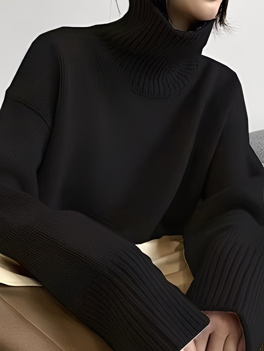 Yvette - Maglione a collo alto in cashmere per donne 