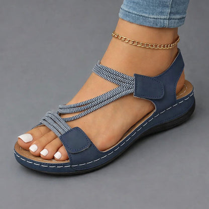 Women's Sandals with Adjustable Closure | Padded Footbed and Non-Slip Sole