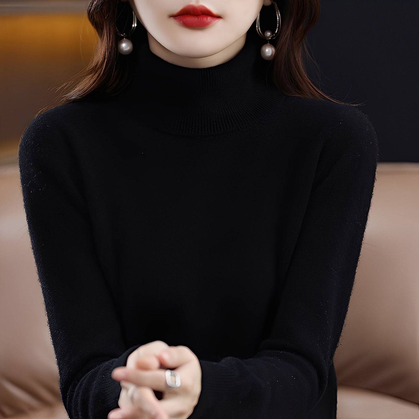 Jocelin - Maglione dolcevita sottile per donne 