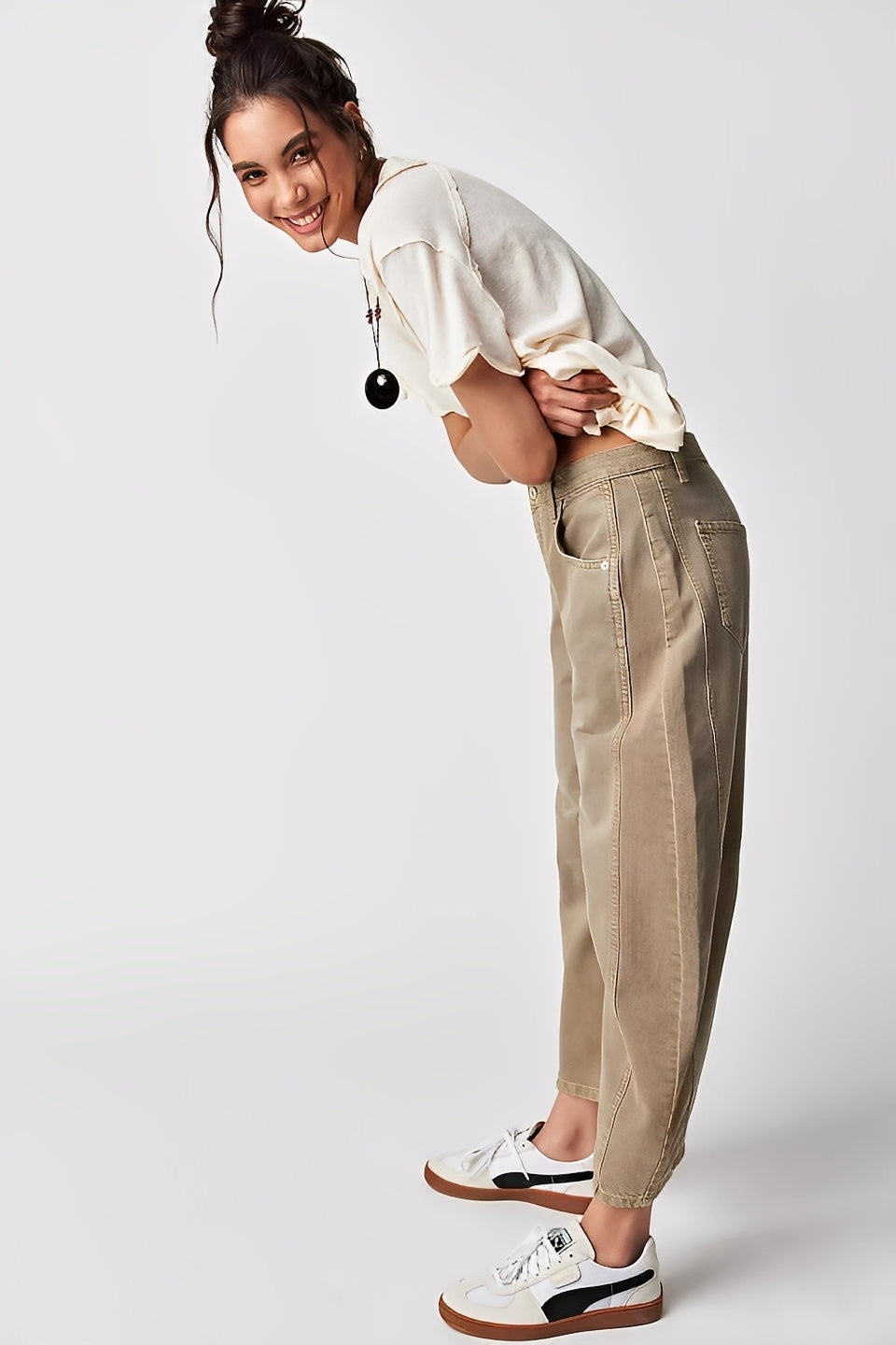 Adrienne - Classiche ampio taglio Barrel-Jeans per donne