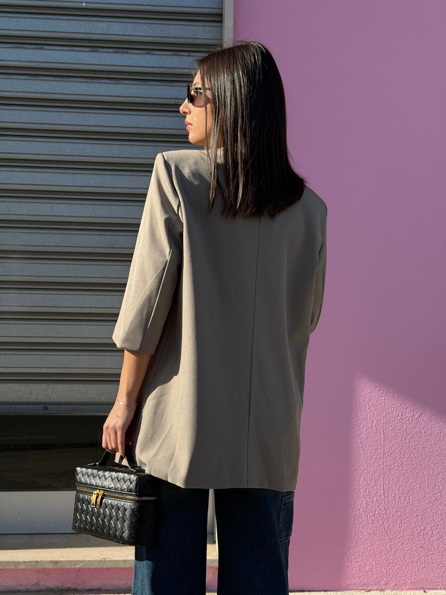 Blazer 3/4 con finto gilet