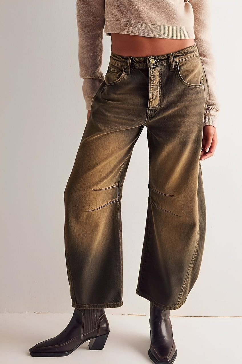 Jocelyn - Jeans casual a gamba larga per donne 