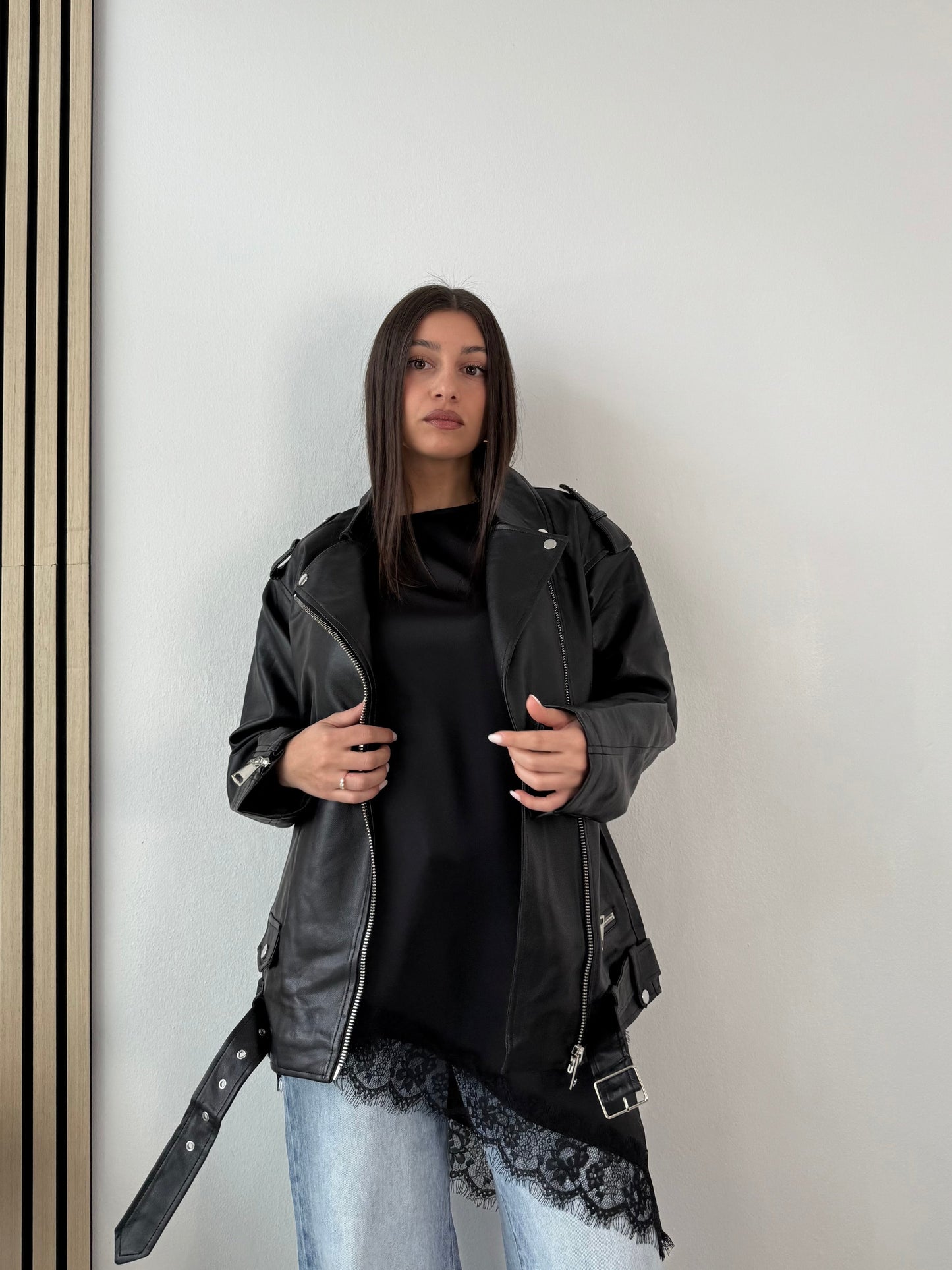Faux Leather Biker Jacket