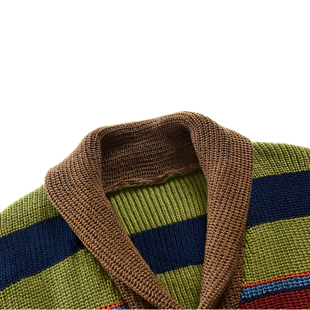 GARRY™|CARDIGAN RETRÒ A STRISCE 