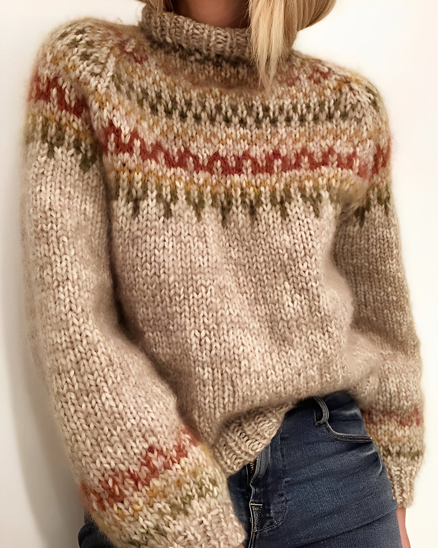 Gemma - Maglia elegante con collo alto per donne