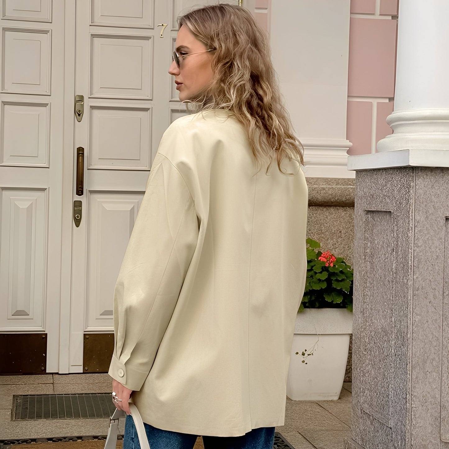 Eireen - Giacca elegante, vestibilità comoda con colletto polo per donne