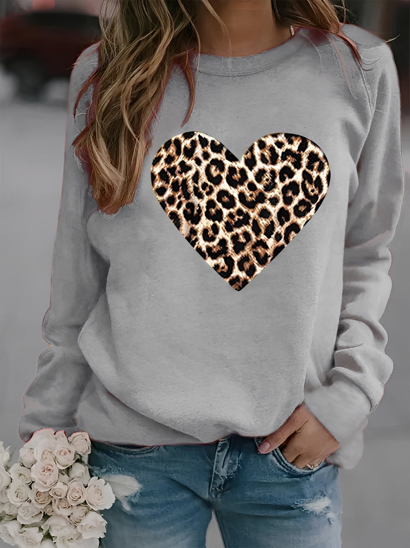 Daniella - Maglione casual con motivo a cuore per donne 