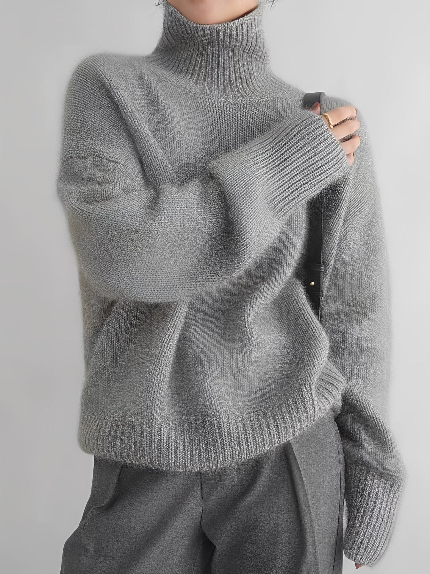 Natalia - Elegante maglione a collo alto in cashmere per donne 