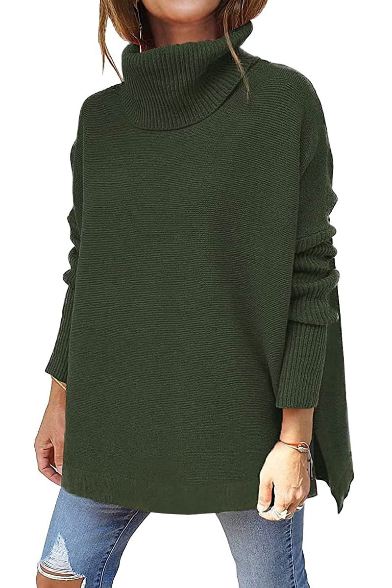 Macey - Maglione a collo alto casual in lana per donne