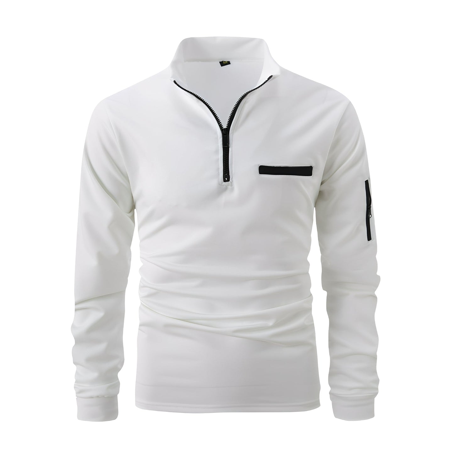 Lucian - Camicia casual con zip e tasca per uomo 