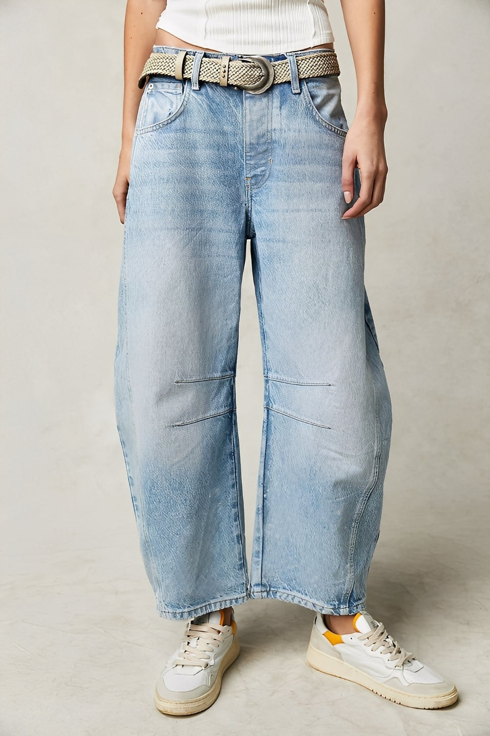 Adrienne - Classiche ampio taglio Barrel-Jeans per donne