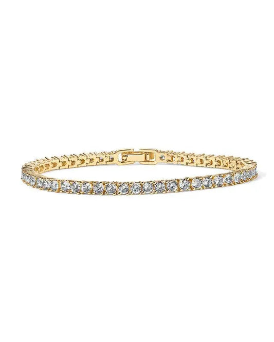 Bracciale Tennis Dorato con Cristalli Brillanti