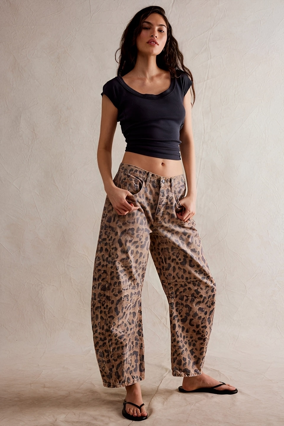 Adrienne - Classiche ampio taglio Barrel-Jeans per donne