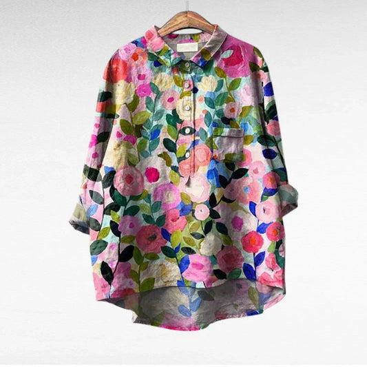 Claire | Elegante Blusa de Verano de Lino