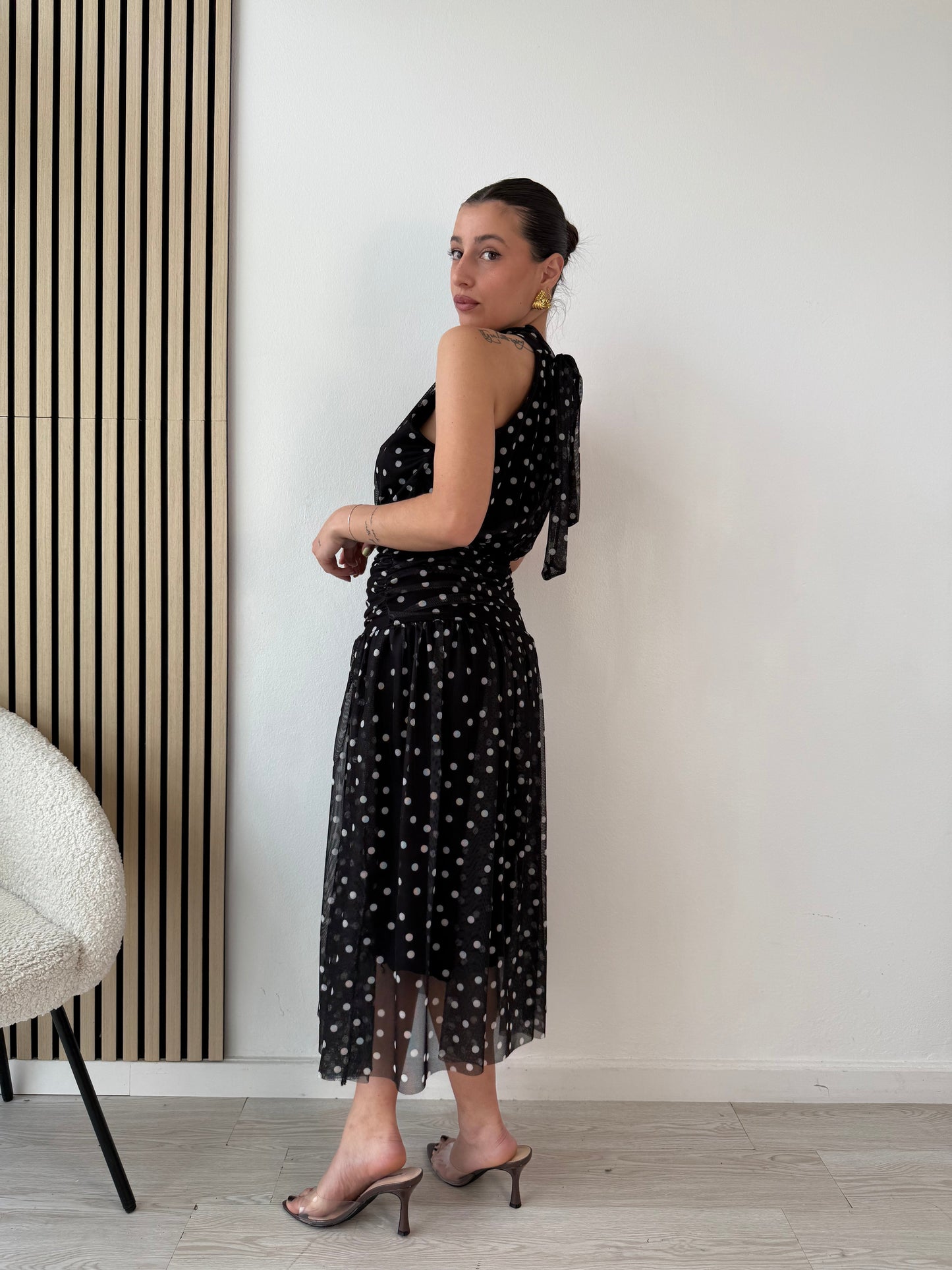 Abito a pois in tulle