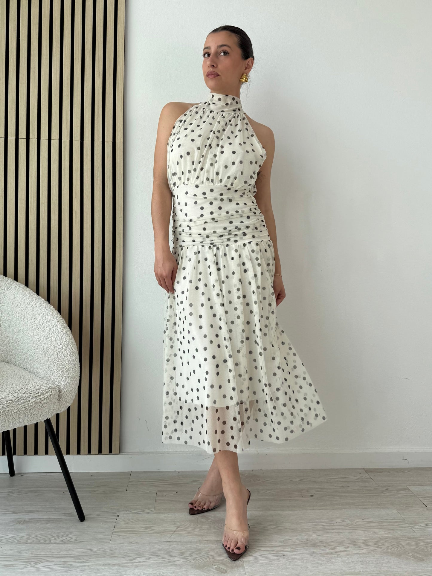 Abito a pois in tulle