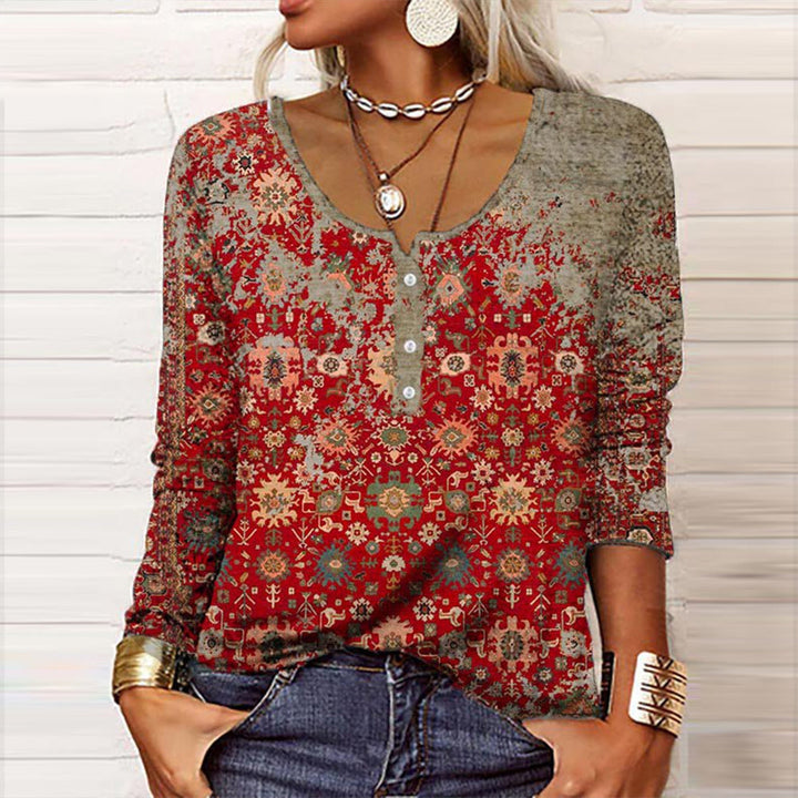 Hilde - Elegante maglia con motivo azteco