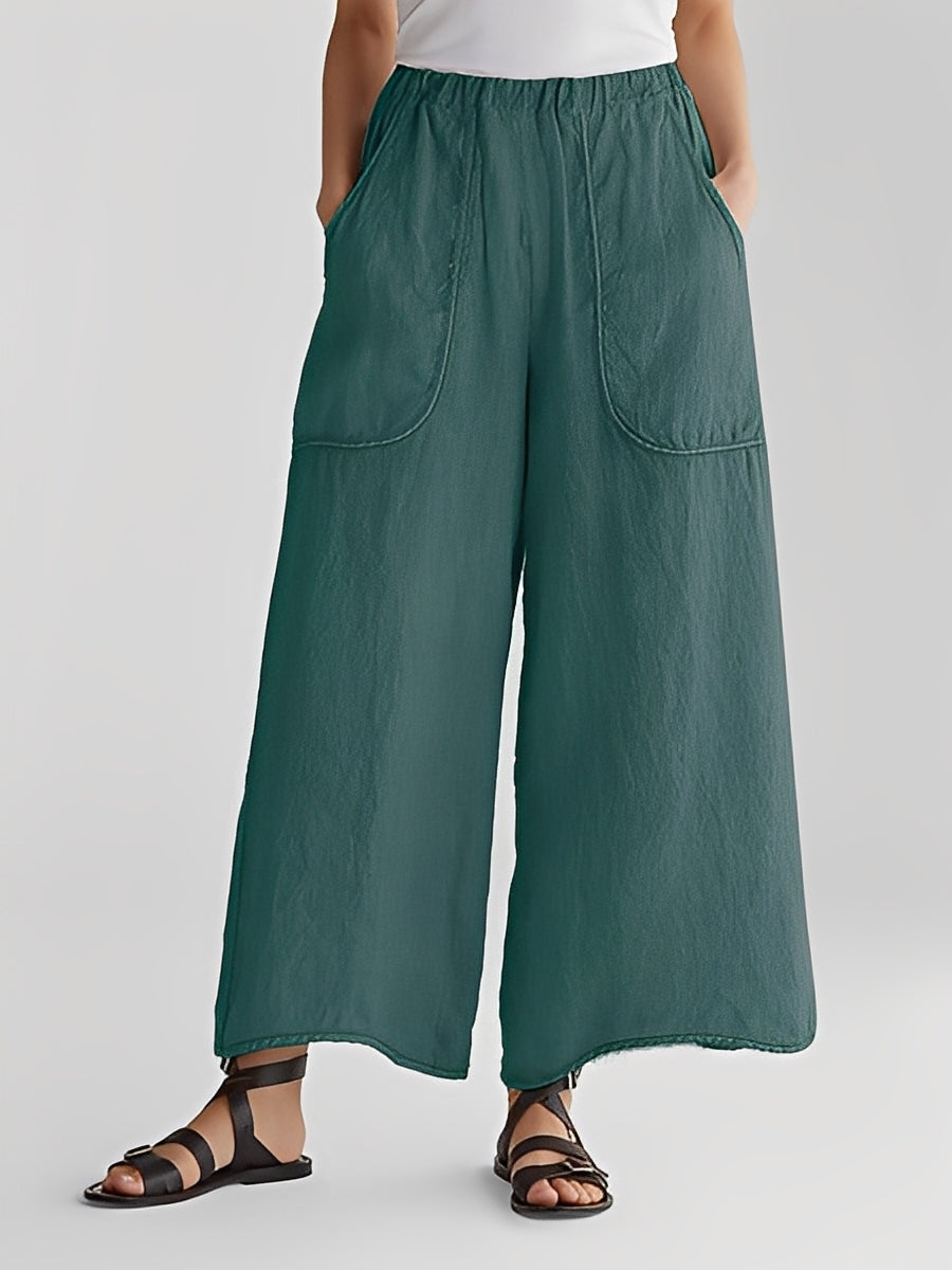 Marley - Pantaloni casual a gamba larga per donne 
