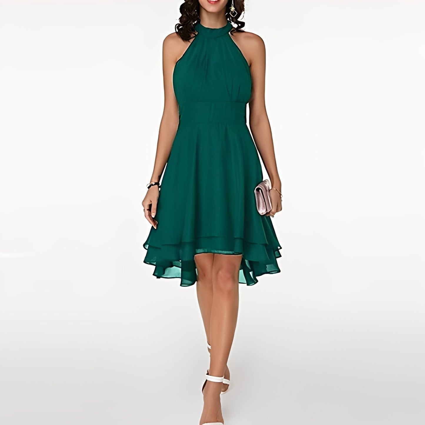 Melissa - Abito in chiffon con volant giocosi per donne