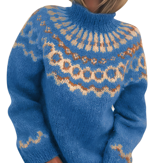 Charlee - Caldo maglione a collo alto largo per donne 