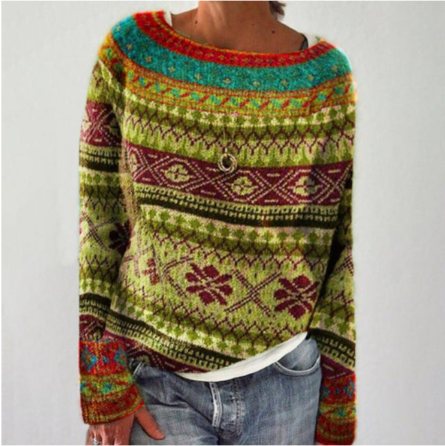 Emma - Casuale Retro Maglione Moda Donna
