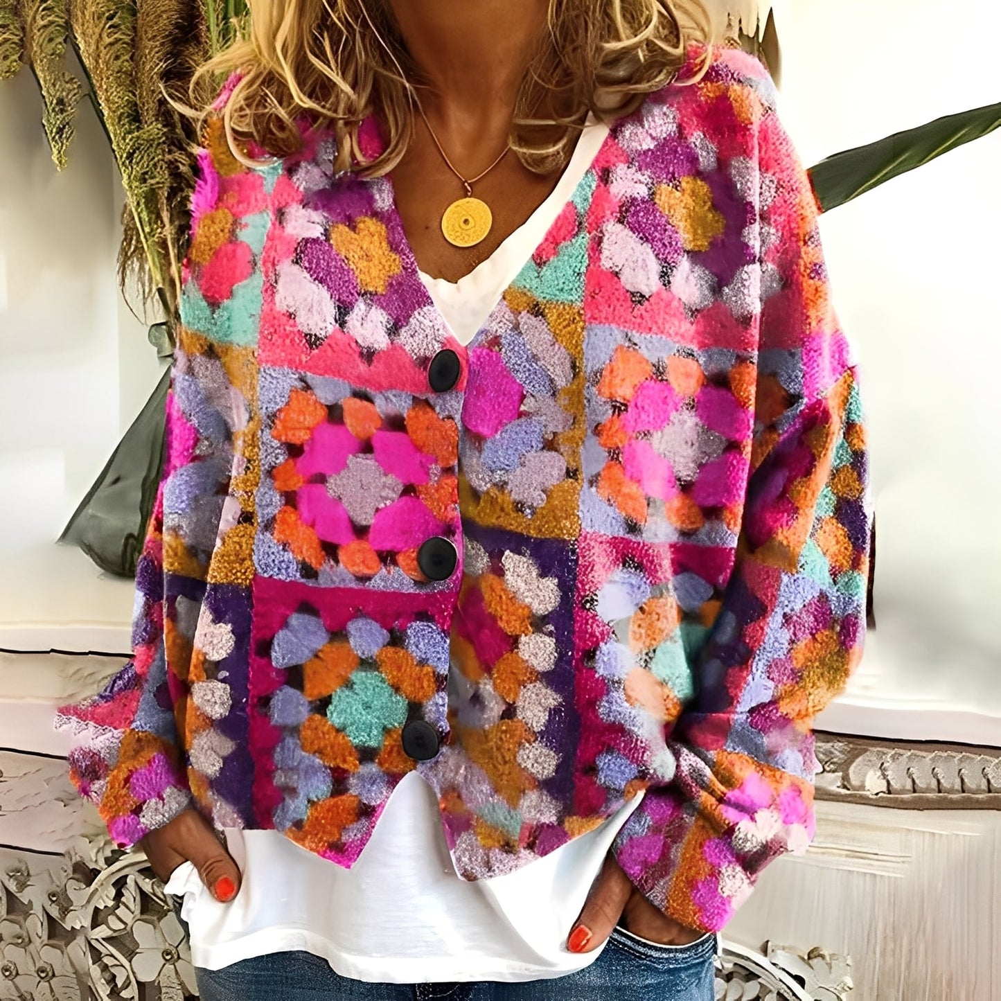 Nydia - Maglione morbido e casual con stampa per donne 