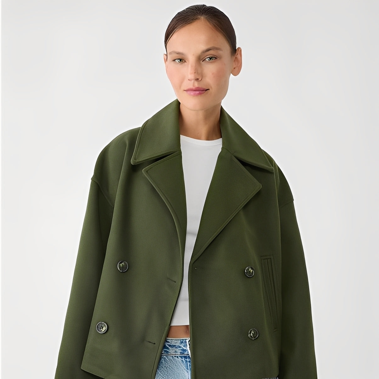 Abegail - Giacca corta casual e ampia per donne