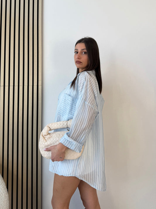 Camicia a righe velata